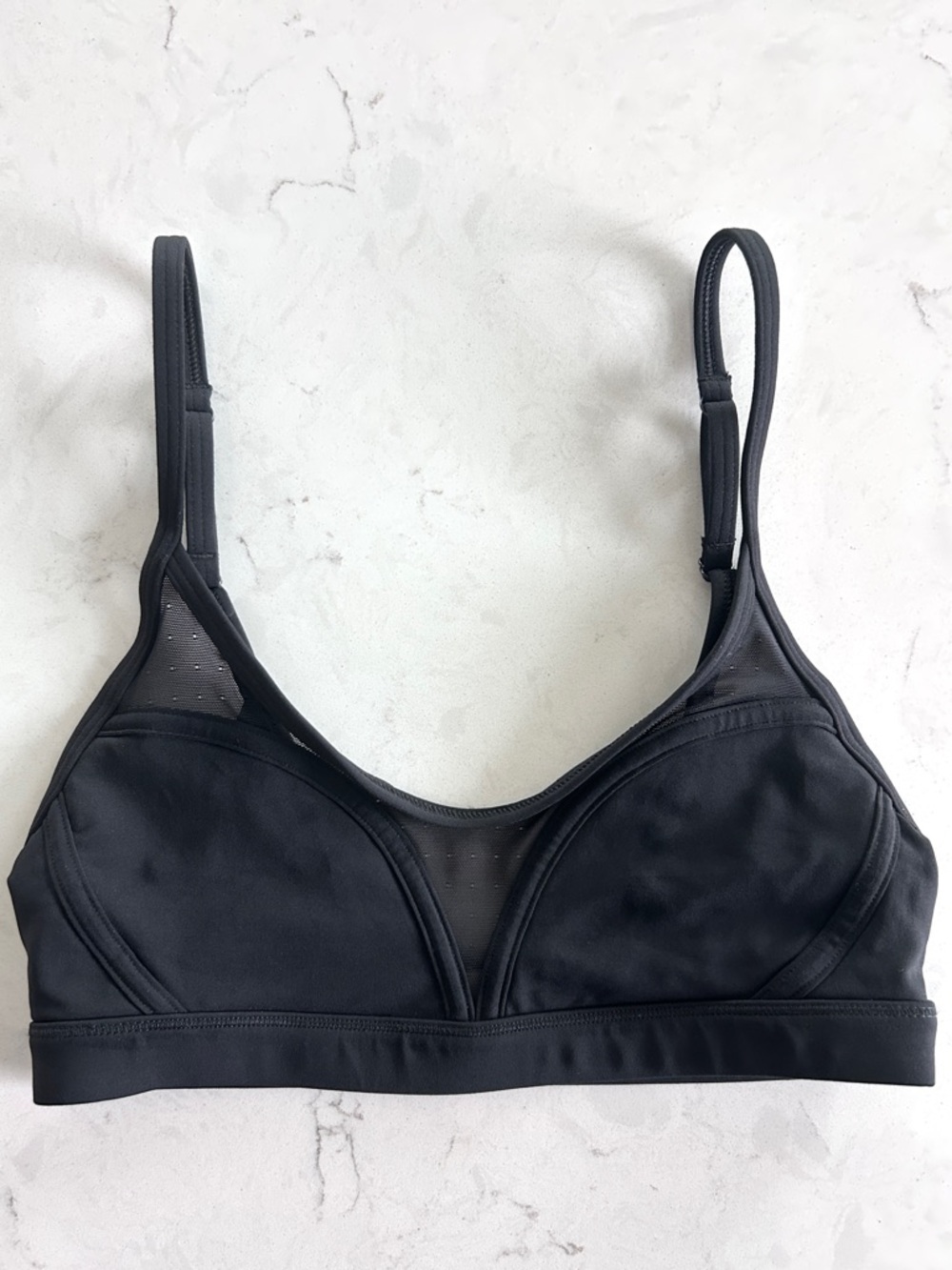 lululemon athletica Black Mesh Polka Dot sports bra